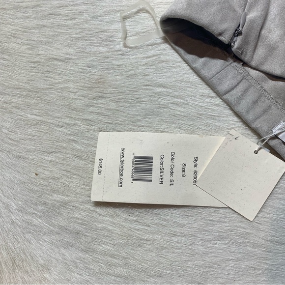 Tyler Boe pants faux suede side zip slim pants in a beige - Picture 6 of 11